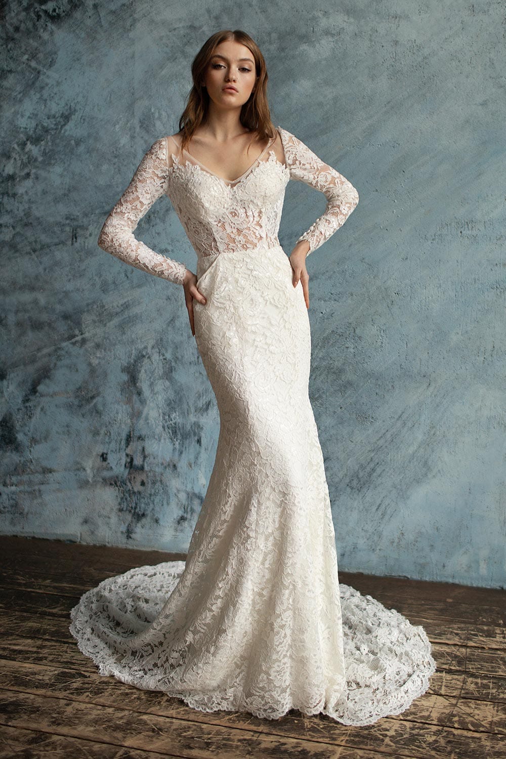 fitted lace wedding dress Exquisite A-Line Long Sleeve Lace Wedding Dress HAREM's Brides fitted lace wedding dress Exquisite A-Line Long Sleeve Lace Wedding Dress HAREM's Brides