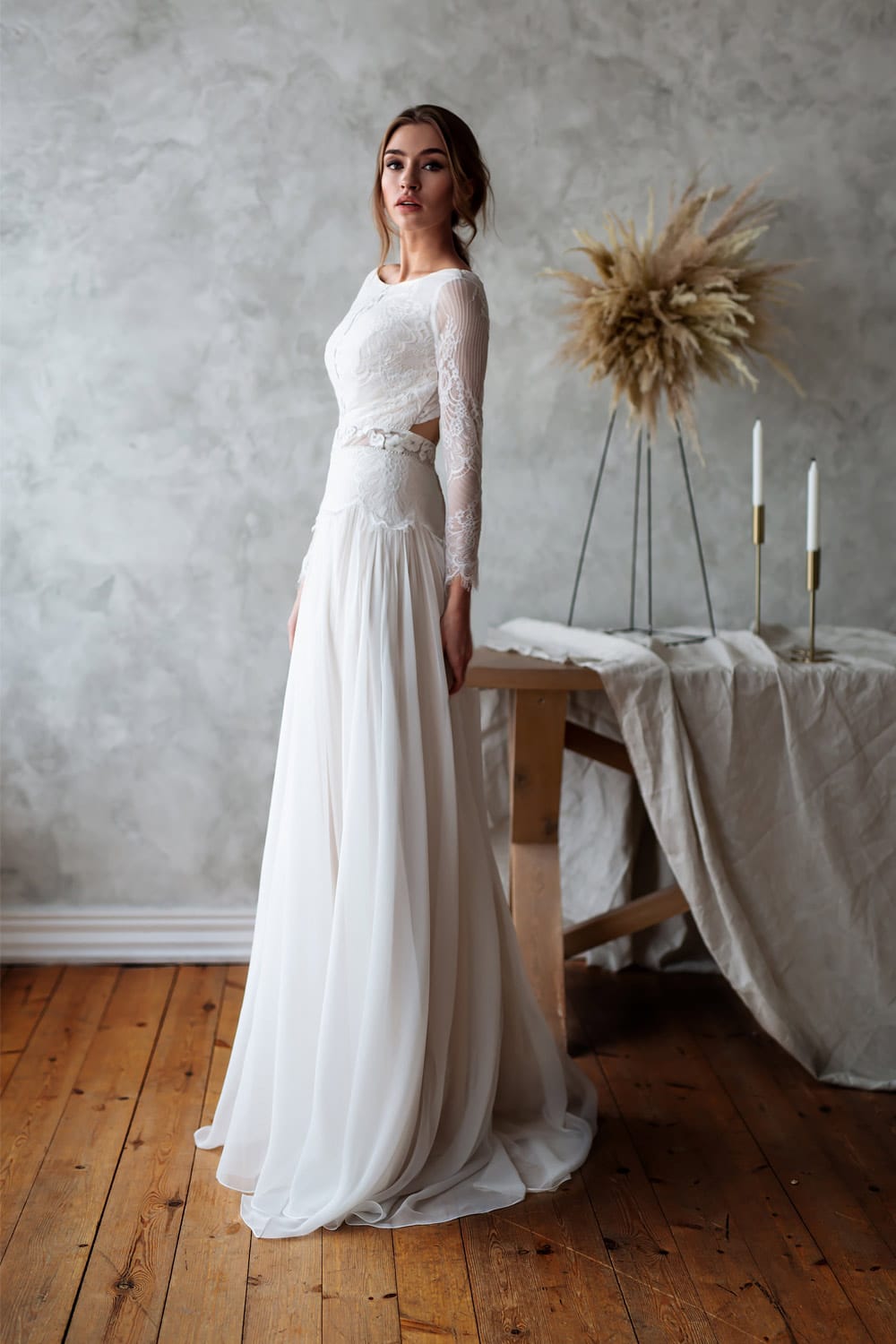 Alexandra vintage boho chic wedding dress - Love Spell Design Alexandra vintage boho chic wedding dress - Love Spell Design