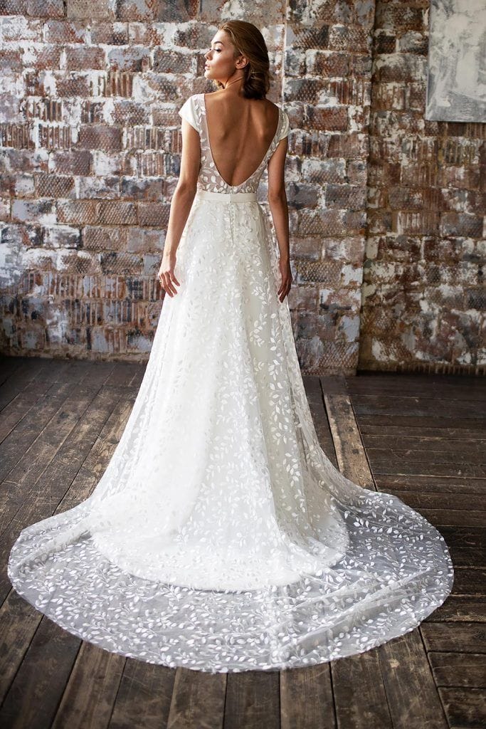 white vs ivory wedding dress V Neck Long Sleeve Simple Ivory Wedding Dress