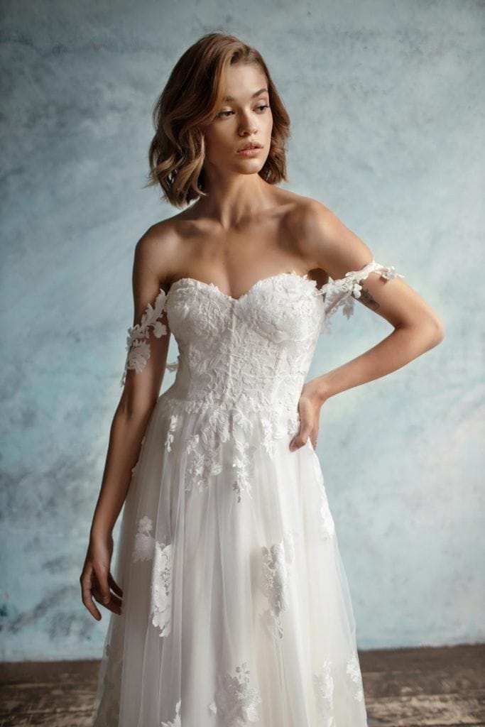 summer flowy wedding dresses Boho Flowers Slim Chiffon Floor Length Summer Beach Wedding Dress