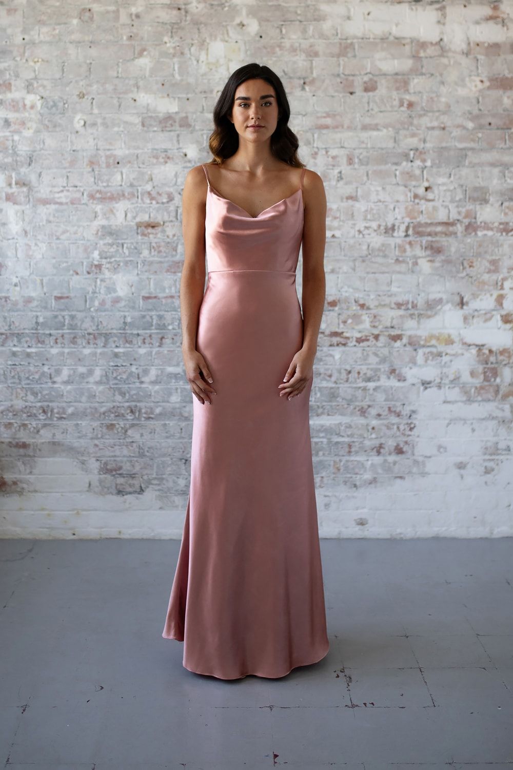 Cleo satin bridesmaid dress Love Spell Design IMG 1854t