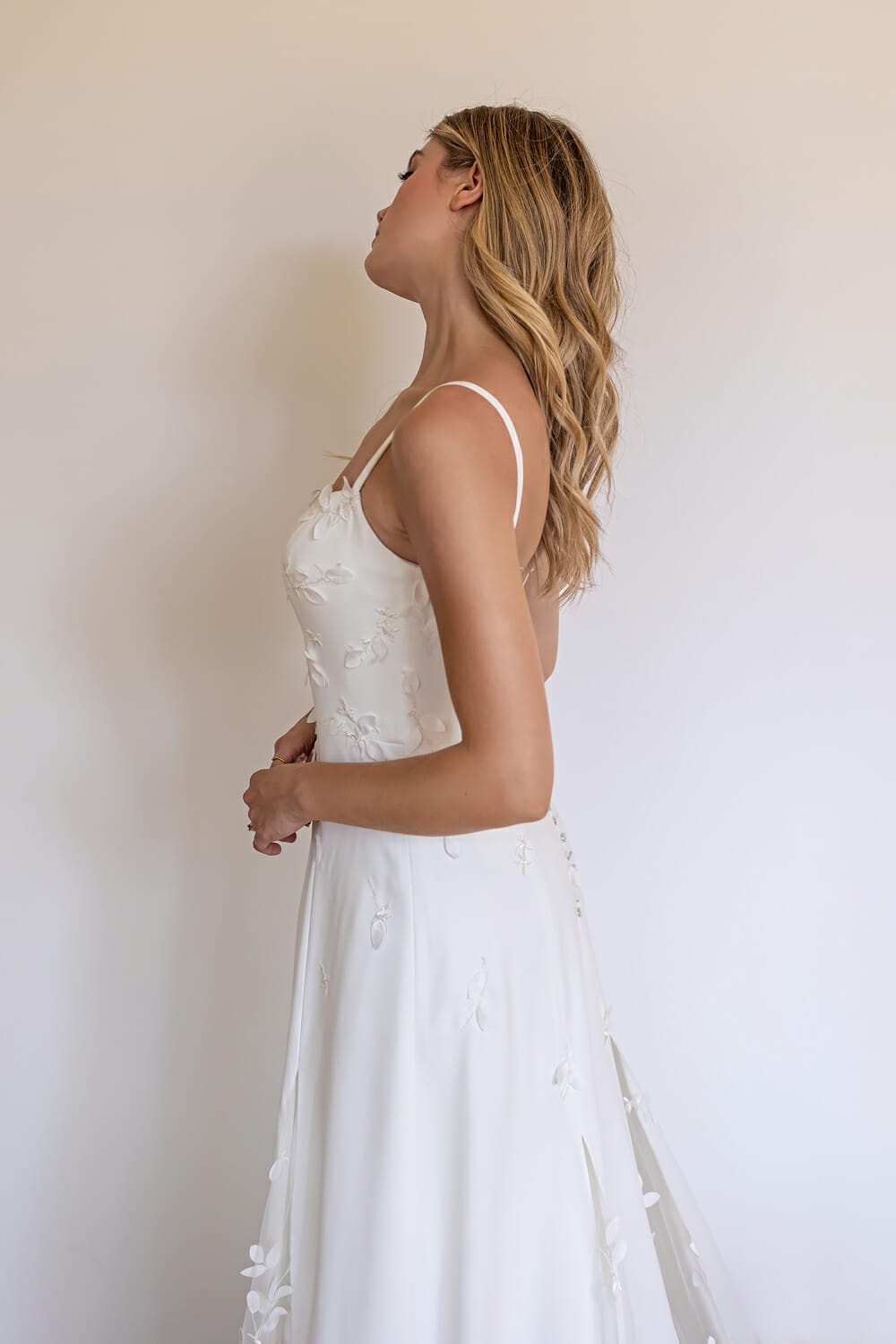 elegant dress with slit Elegant One Shoulder Long Sleeve Prom Dress With Slit main image 1