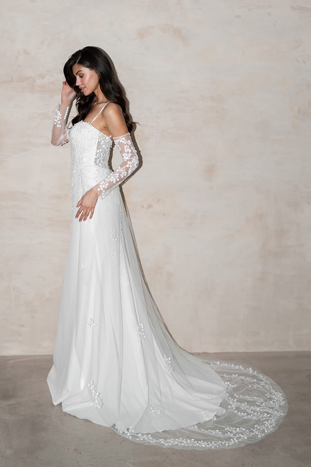 Kaia UK30314 - Boho Wedding Dress Long Sleeve Wedding Dress V-Neck - 24 Love Spell Design Kaia UK30314 Boho Wedding Dress Long Sleeve Wedding Dress V Neck 24 Love Spell Design