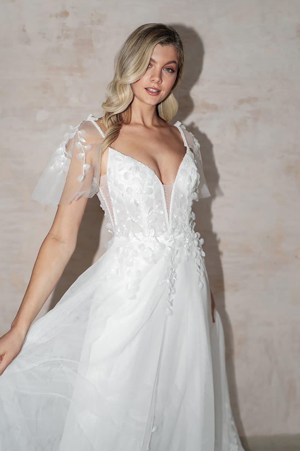 Perla lace a-line wedding dress Love Spell Design Perla UK30321 Bridal Shops London Wedding Dresses Summer 6 Love Spell Design