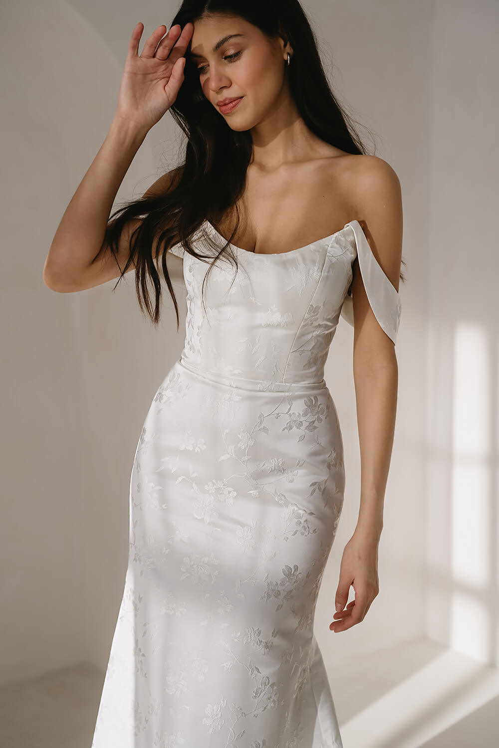 Eloise off the shoulder elegant wedding dress Love Spell Design Eloise UK30347 3 Wedding Dress Detachable Skirt Wedding Dress With Detachable Skirt Love Spell Design