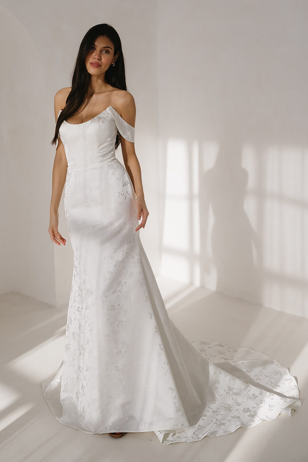 Eloise off the shoulder elegant wedding dress - Wedding Dresses - Love  Spell Design